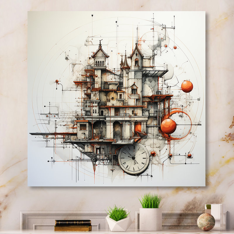 " Surrealism Analytic Illistration ", 16" H x 16" W x 1" D