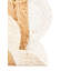 Tapis uni en jute tressé festonné-974502840
