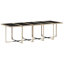  Ensemble de salle à manger de jardin en poly rotin beige, acier, verre trempé, polyester-1045019574-1045019573