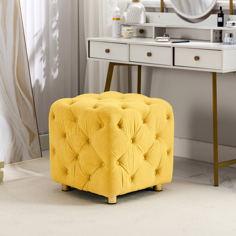 Velours jaune unique - ajoute une touche distinctive à votre décoration intérieure, douce et confortable, Jaune