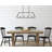 32" 4-Light Modern Farmhouse Kitchen Island Light, Black + White Ash Wood Finish