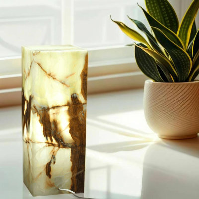 Rusted Woodland Onyx Lamp