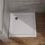 Receveur de douche Goodyo 81 x 81 cm, bonde centrale, sans seuil, blanc