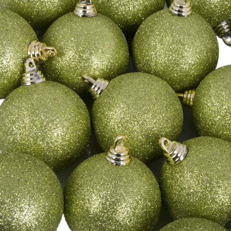 6cm Bauble, Lime Green