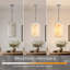 Luminaire suspendu pour îlot de cuisine à 1 lumière de 9,8 po de diamètre avec abat-jour en faux albâtre-297496571