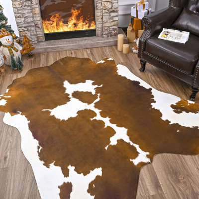 Fillender Faux Cowhide Animal Print Indoor Rug