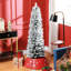 Arbre de Noël artificiel avec pointes floquées - H 59,1 po et branches ignifuges faciles à assembler de 5 pi
