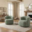 Fauteuil demi-tonneau pivotant rembourré Bryonie-1787267307