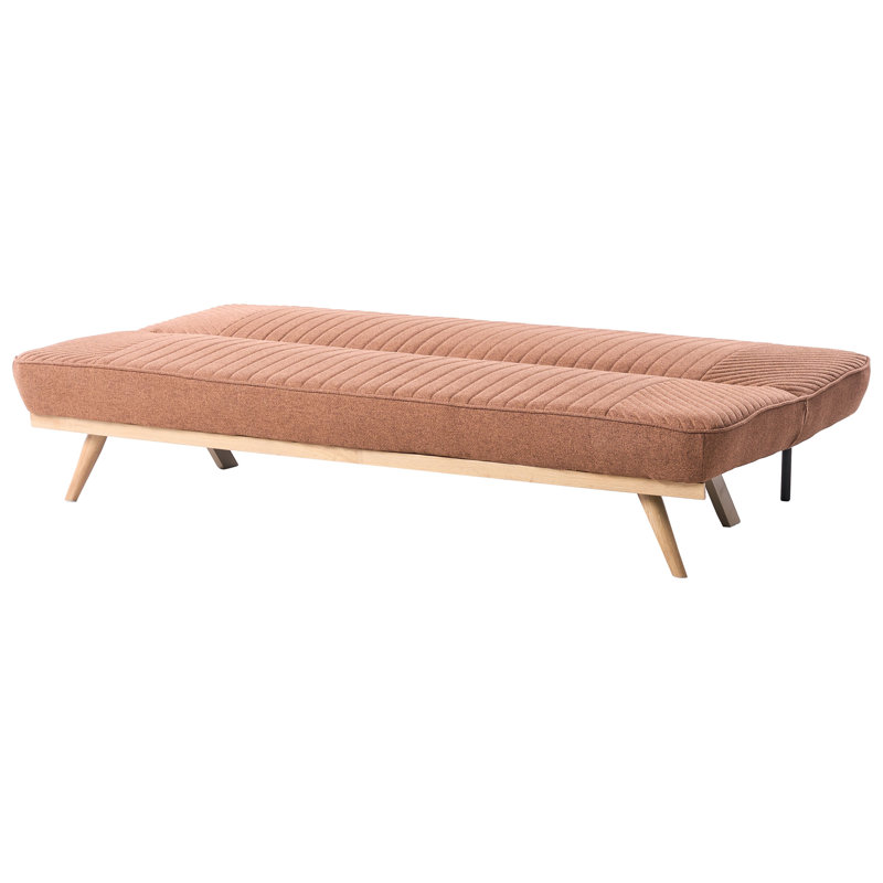 2 Seater Fabric Sofa Bed, Golden Brown