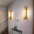 Sharima Ribbed Glass Rod Cylindrical Wall Light, 2 Heads Wall Lamp Wall Sconce-1159830124