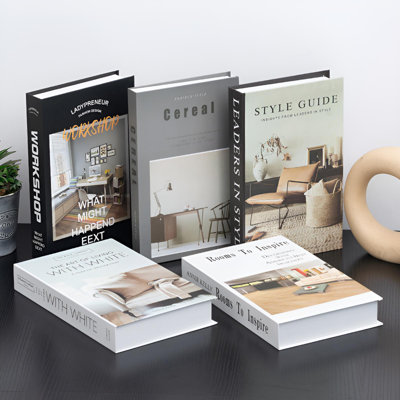 Élégant accessoire de faux livre pour décoration intérieure de style Instagram