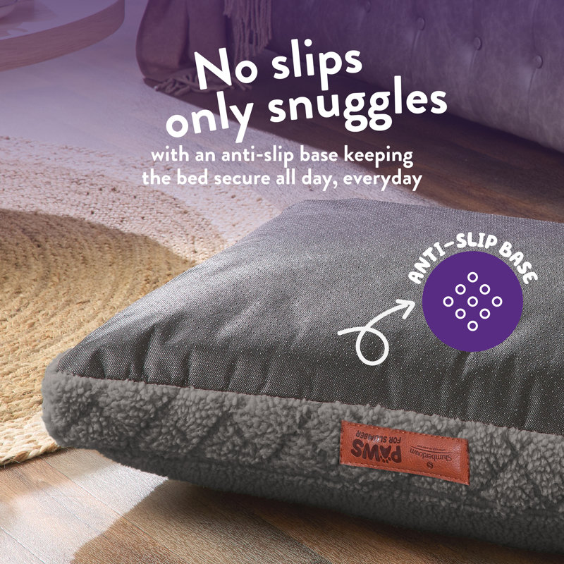 Slumberdown Paws for Slumber Sherpa Pet Bed Cover, 5 H x 100 W x 70 D cm, Grey