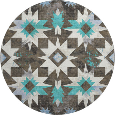 Premium Machine Washable Jakiyra AMF1893 Aztec Rug