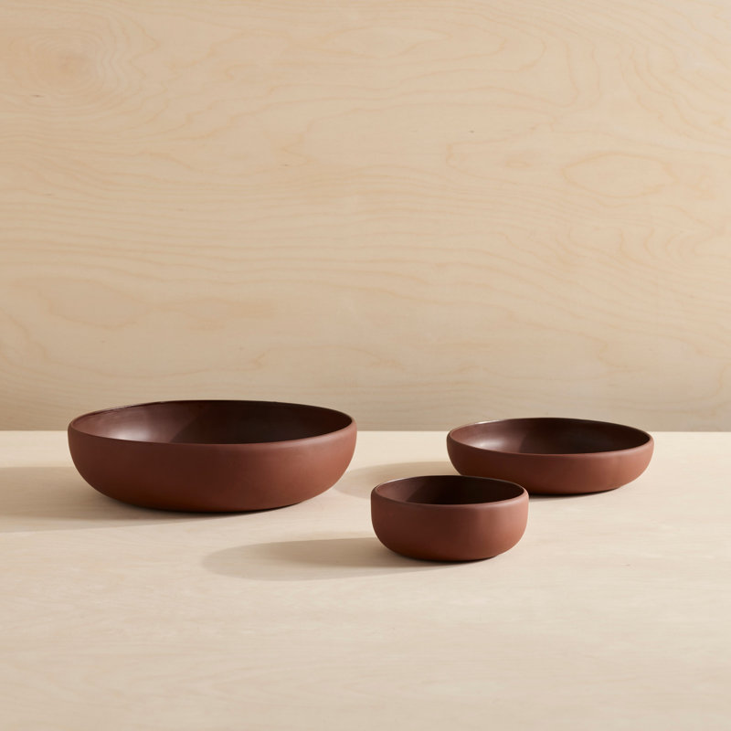 Porcelain Serving Bowl, Terracotta