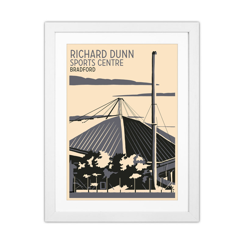 Richard Dunn Sports Centre, Bradford by Richard O'Neill - Print, White Framed, 53.5cm H x 43.5cm W x 3cm D