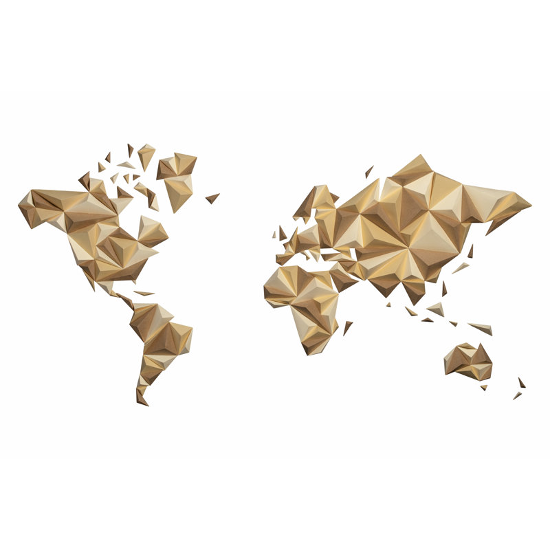 Geography Wall Decal, Yellow