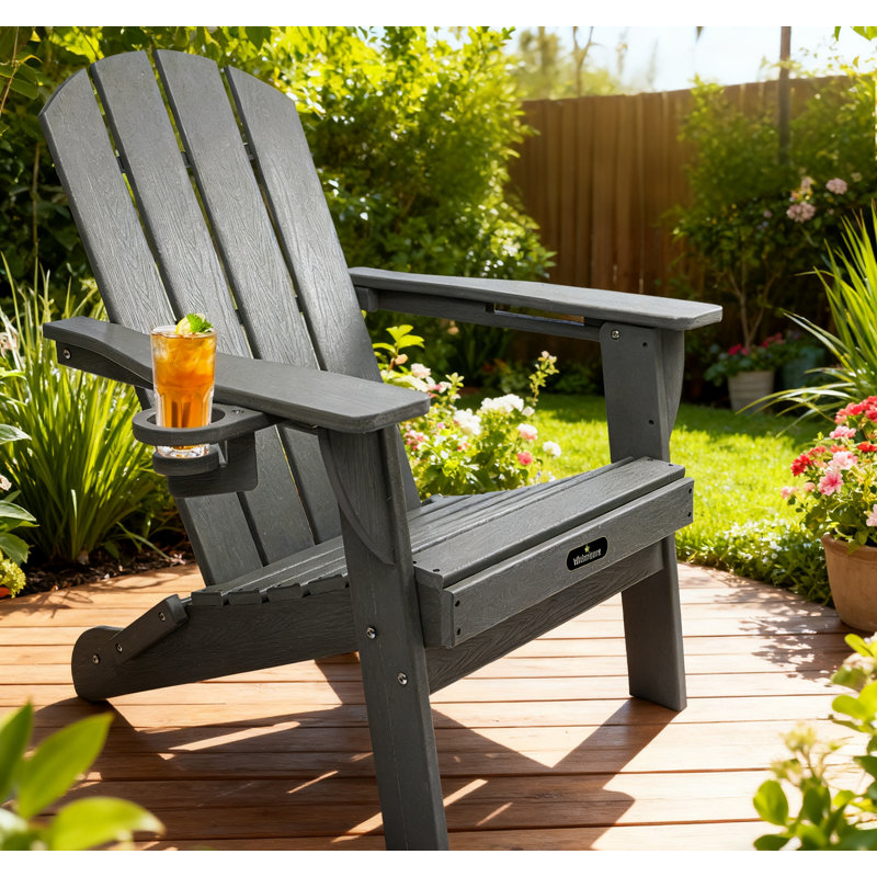 Weather-resistant Foldable Outdoor Adirondack Chair