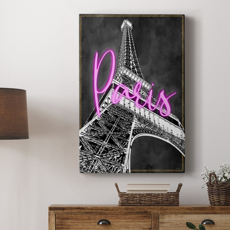 Nuits néon à Paris - galerie Cavas sur mesure, H 18 po x l 12 po