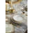 Elegant 24-Piece Dinner Set, White & Gold | 100% Porcelain | Includes 6 Service Plates (10.6 in), 6 Deep Plates (8.3 in), 6 Dessert Plates (8.3 in), 6 Bowls (5.9 in, 10.1 fl oz) | Luxurious Design for Special Occasions & Entertaining