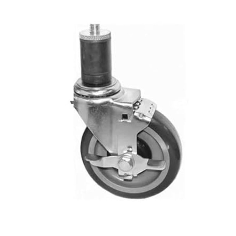 Casters 4" Rolling Wheel With Brakes (Set Of 6) - Wheels For Work Table And Equipment Stand