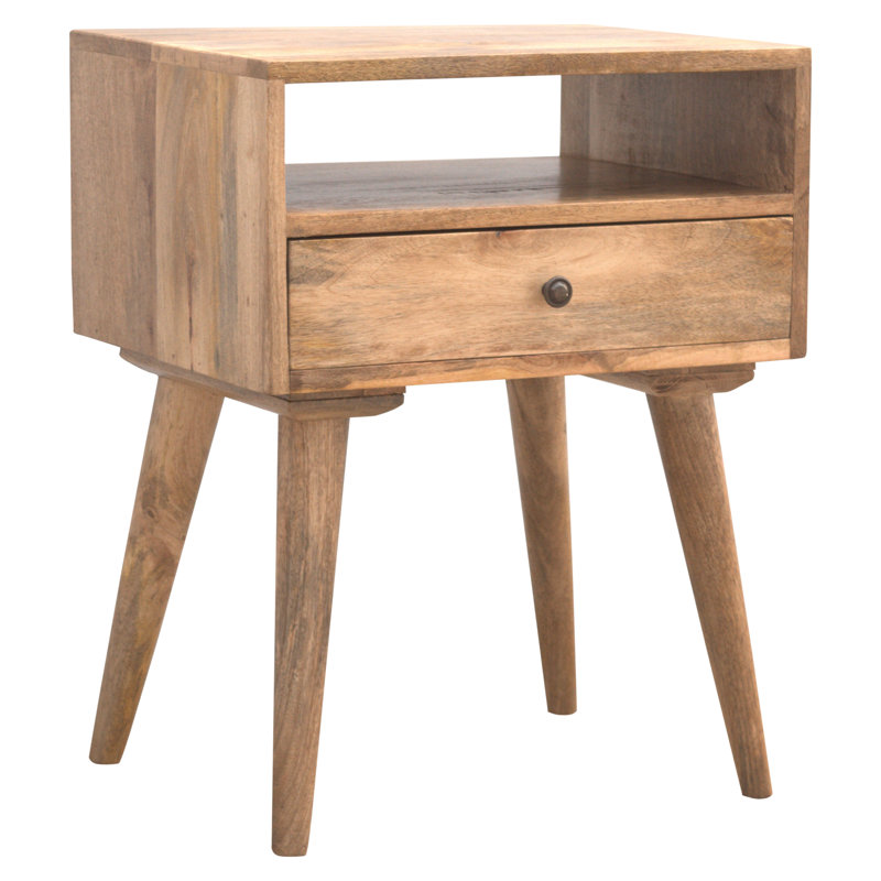 Emme 45cm W Solid Wood Bedside Table