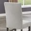 Ensemble de 2 chaises d'appoint parsons en tissu gris clair Selena avec pieds en bois gris Selena