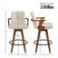 Tabouret de bar et de comptoir pivotant 3 pièces Eastwood-941788771-941788770