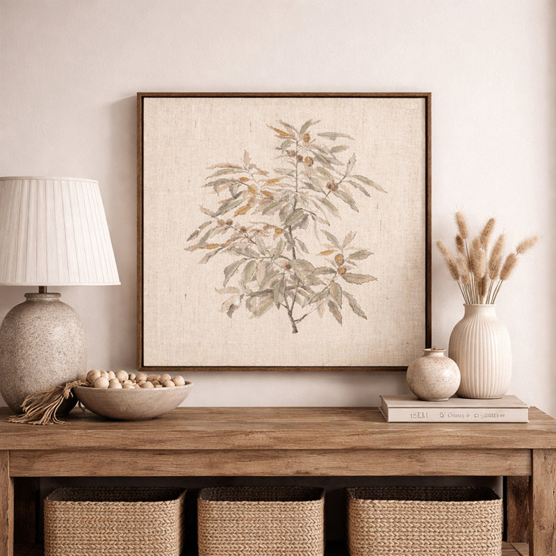 Botanical Whisper II, toile peinte à la main