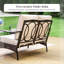 Ensemble de porche pour 4 personnes avec chaises longues pivotantes Sherborn
