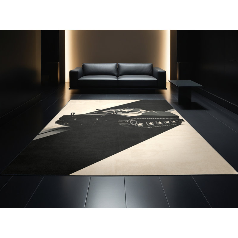 Tapis gris Soft - peluche Edens, 8 x 12