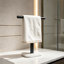 Porte-serviettes en forme de T avec base en marbre, barre porte-serviettes sur pied en acier inoxydable, porte-serviettes antirouille pour salle de bain, cuisine, meuble-lavabo, anneau porte-serviettes moderne.-136358765-136358768