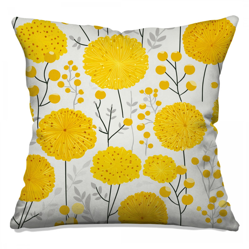 Coussin Floral, 18 po x 18 po