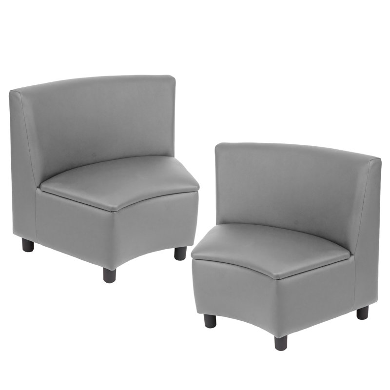 Kid Comfort Collective Modular Wedge Chairs, 2-Pack - Gray, Gray