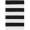 Tapis rayé noir / ivoire en coton tissé à la main Brookvale