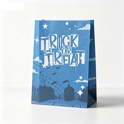 Candy storage containers Halloween Treat Bags 8 Designs 13x22cm Paper Candy Gift Bags Goodie Bags With Halloween Witch Ghost Pumpkin Skull Halloween Party Bags For Kids Halloween Decora