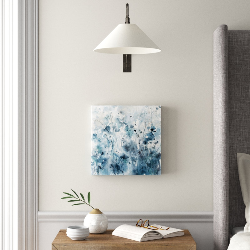 « Misty Wildflower Morning », reproduction d'art sur toile, H 16 po x l 16 po x P 1,5 po, Toile tendue