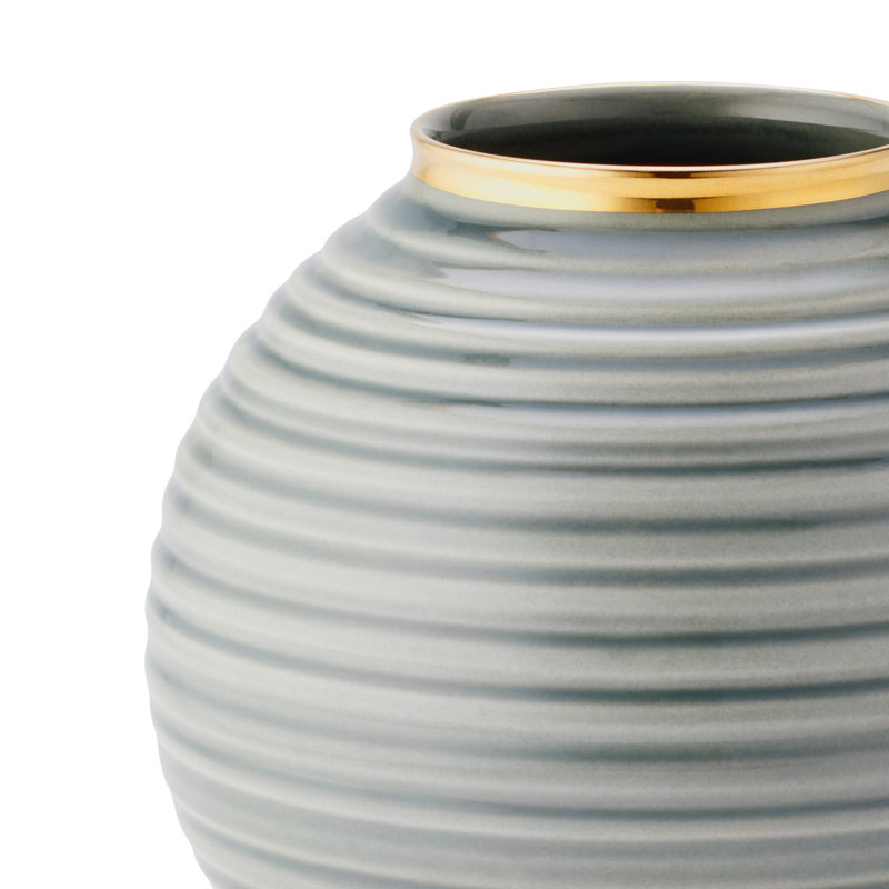 Calinda Ceramic Table Vase, Gray
