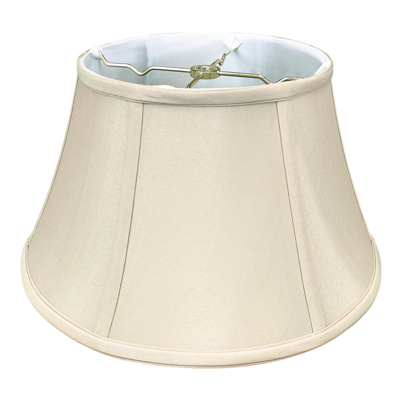 Royal Designs, Inc. BSO-711-15BG Shallow Drum Bell Bouillotte Basic Lamp Shade, 9.5 x 15 x 9, Beige, 8" H x 15" W x 15" D