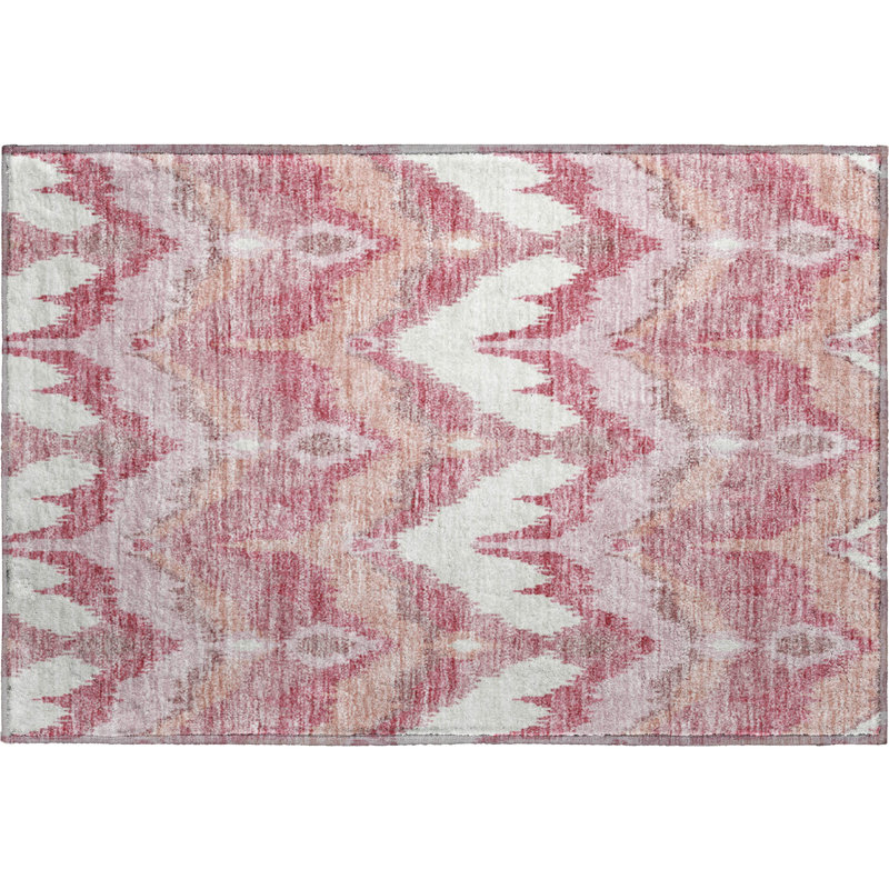 Premium Machine Washable Prisco Blush Rug, Rectangle 1'8" x 2'6"