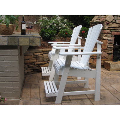 Weathercraft Classic USA-Made Adirondack Balcony/Pub Chair – 14 Sherwin-Williams Finish Colors, Elevated Outdoor Seating with Built-In Footrest