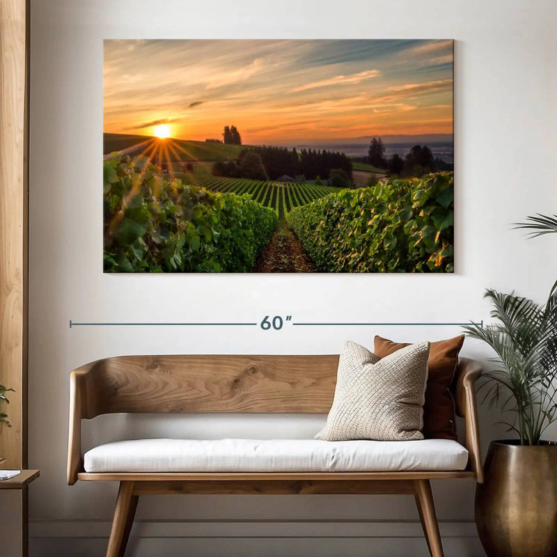 Alvord Willamette Vineyard, H 34 po x l 51 po