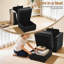 Ensemble de 2 chaises d'appoint et repose-pieds rembourrés avec compartiments cachés-1935928024