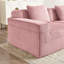 Canapé sans accoudoirs avec coussin en velours côtelé - rose