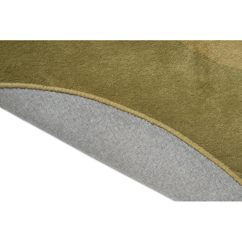 Element Lane Handmade Wool Abstract Area Rug, Green, Novelty 6'11 x 8'10