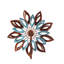 75"H Wind Spinner, Copper And Verdigris Leaves