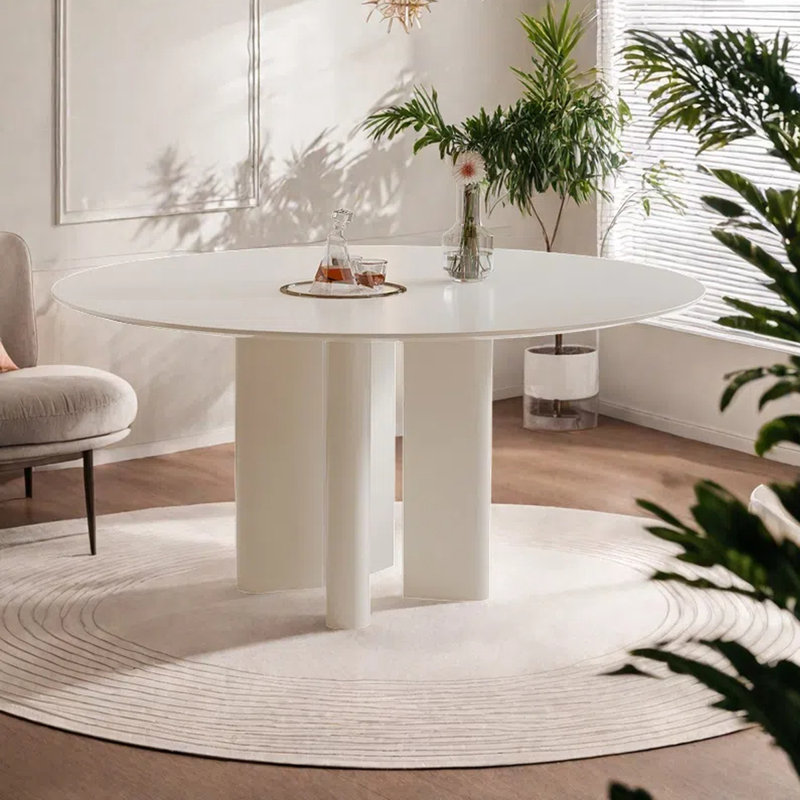 Table de salle à manger de style français, H 29,53 po x L 51,18 po x l 51,18 po