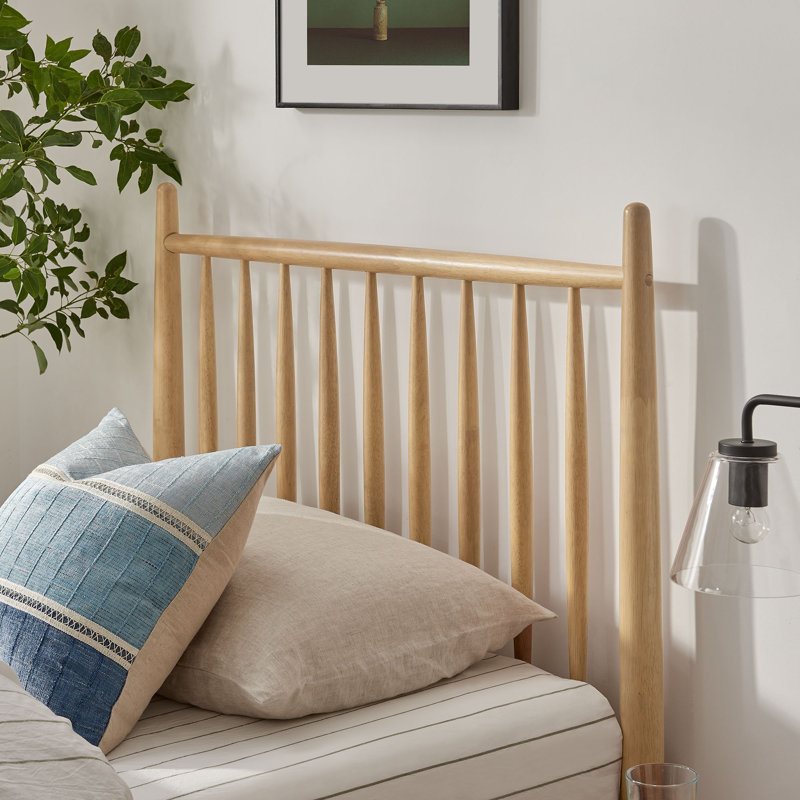 Zane Twin Size Spindle Bed Frame In Light Oak, Light Oak, Twin