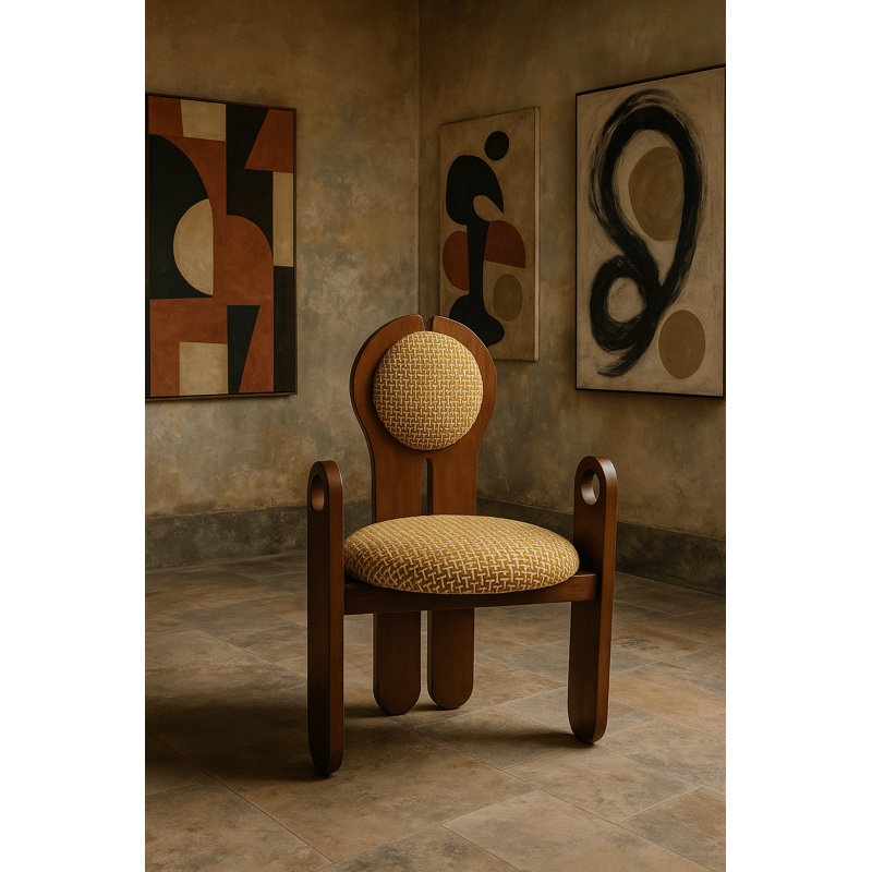 Chaise Halo, Jaune/brun