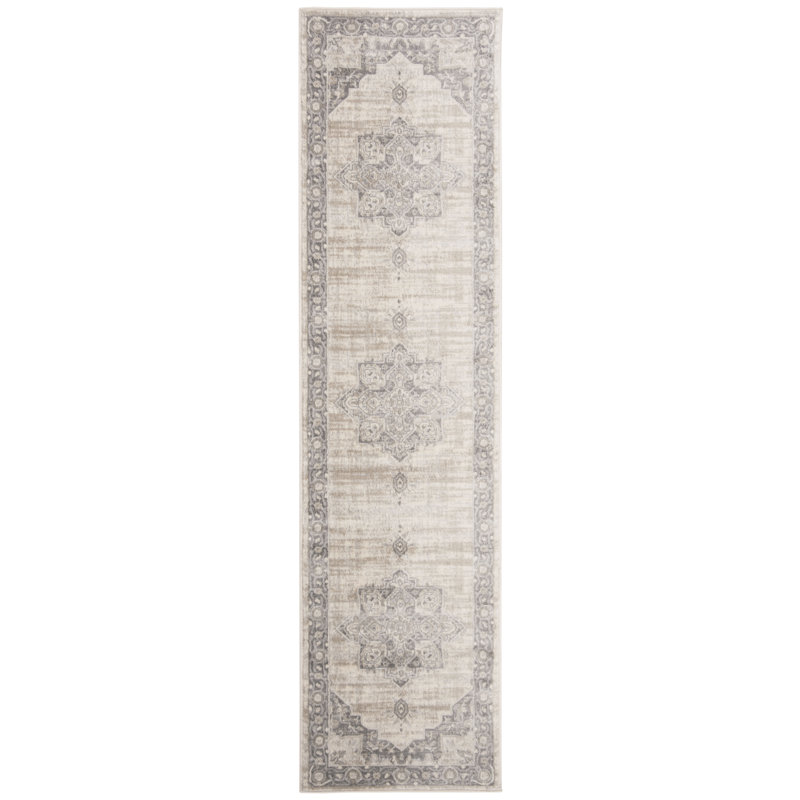 Hogan Oriental Area Rug, Cream/Grey, Runner 61 x 122 cm