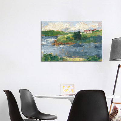 Reproduction d’art, "Lakeside cottages IV" par Ethan Harper